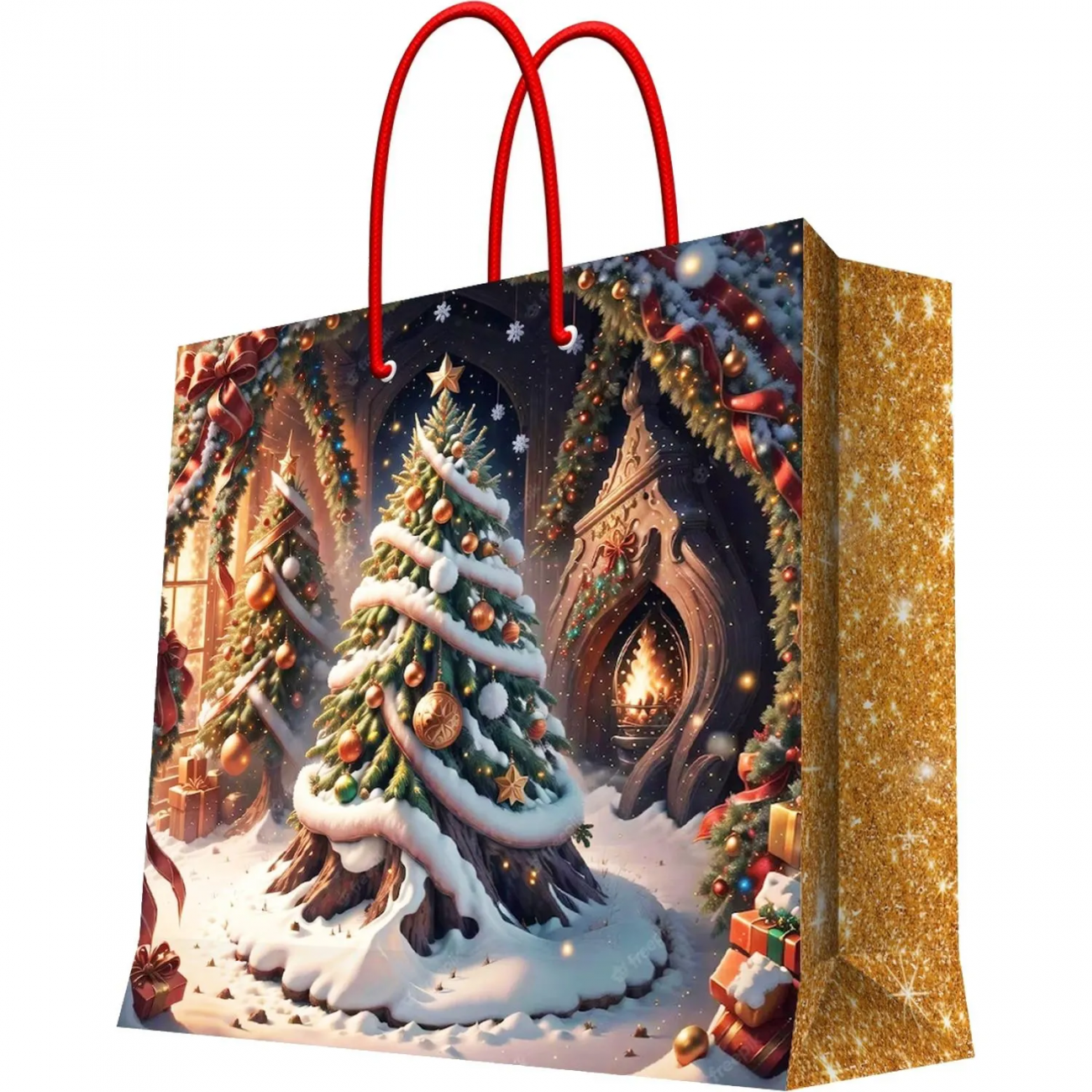 Пакет бумажный 40,6x33x16см арт.93454FE НГ Magic Pack 2103908