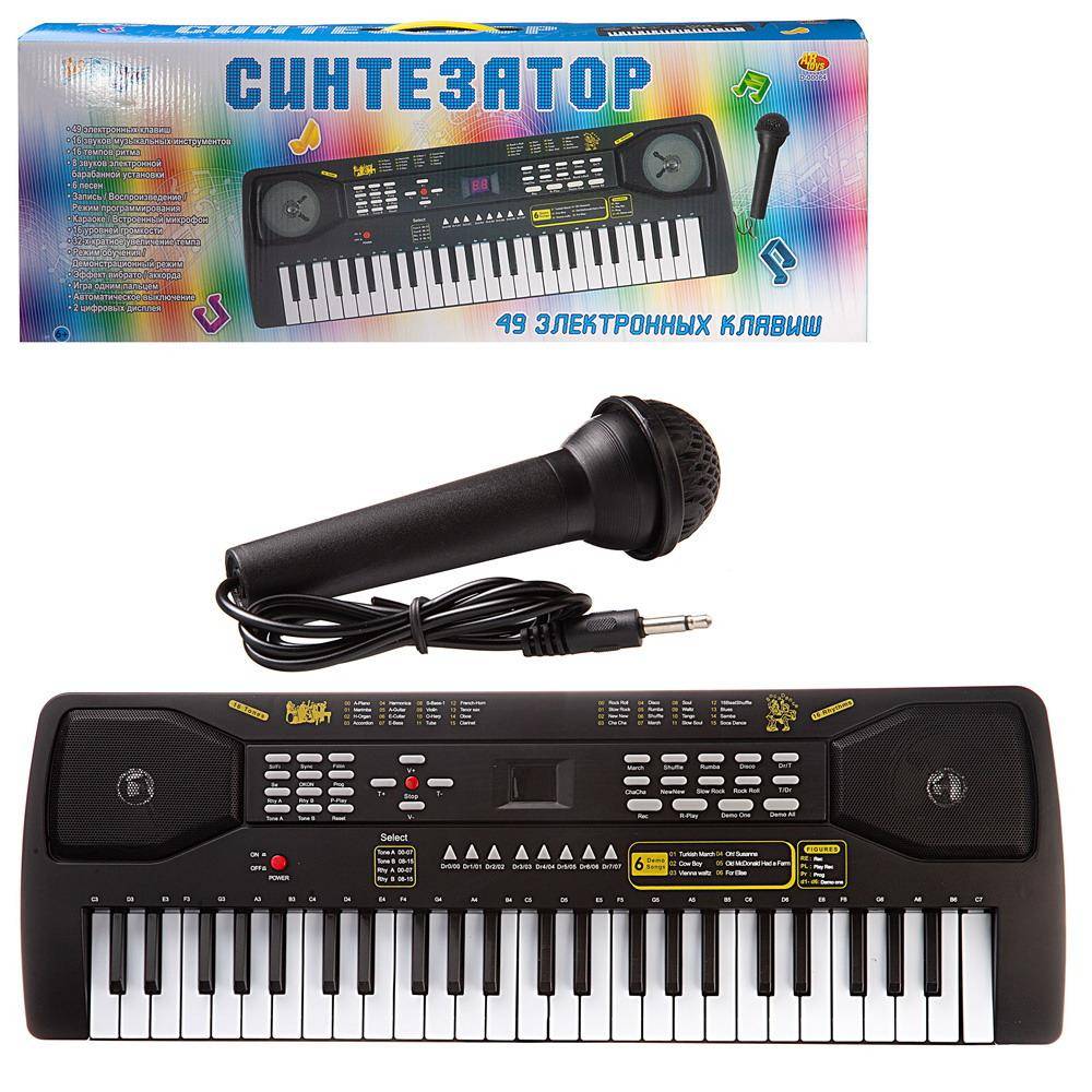Синтезатор (пианино электронное) 49 клавиш, с адаптером D-00084