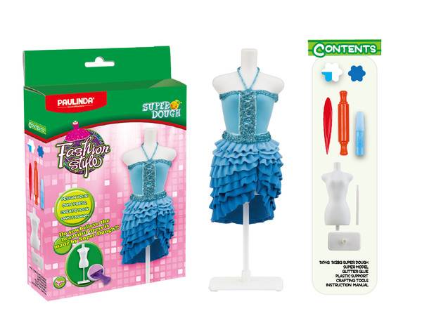 Масса для лепки "Мода и стиль" набор для создания наряда для куклы (белый манекен) PAULINDA 081482-7