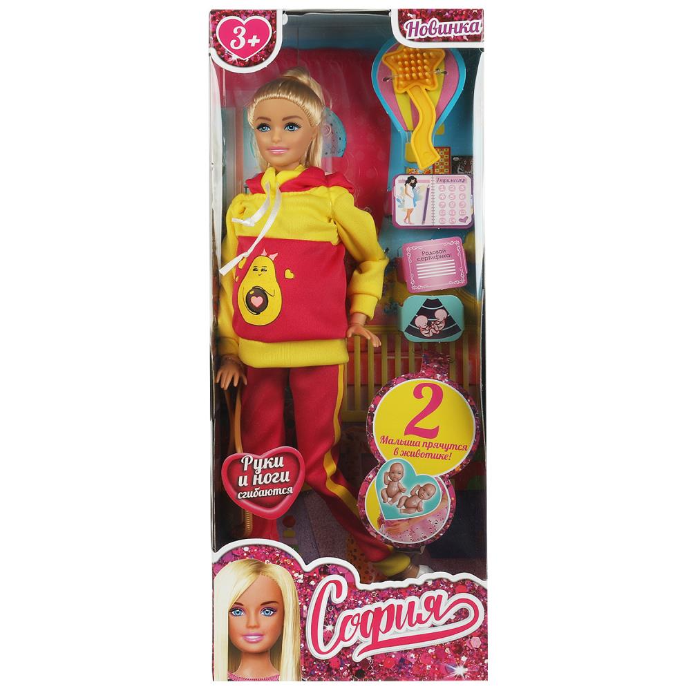 Кукла беременная двойней, руки и ноги сгибаются, аксессуары, 29 см, София Карапуз 66001B2-S1-S-BB