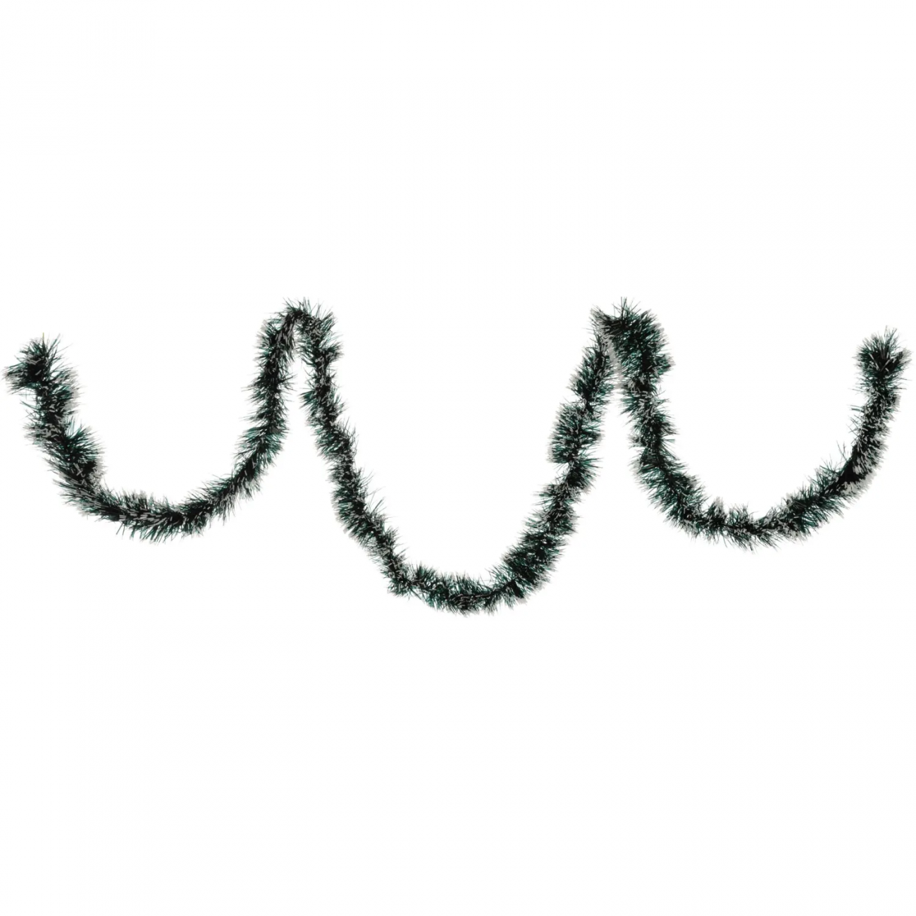 Мишура зеленая с заснеженными кончиками Новогодняя,длин 2м,диам 7см НУ-5467 Miland 2118619