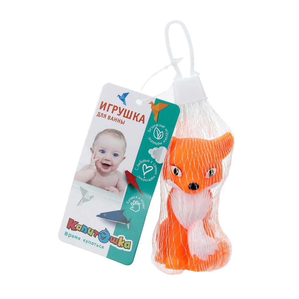 Игрушка пластизоль для ванны лиса, в сетке Играем Вместе YF-LISA