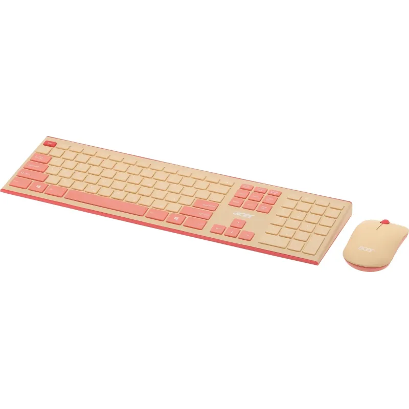 Набор клавиатура+мышь Acer OCC205 (ZL.ACCEE.00F)/розовый/бежевый/USB/slim 2049424