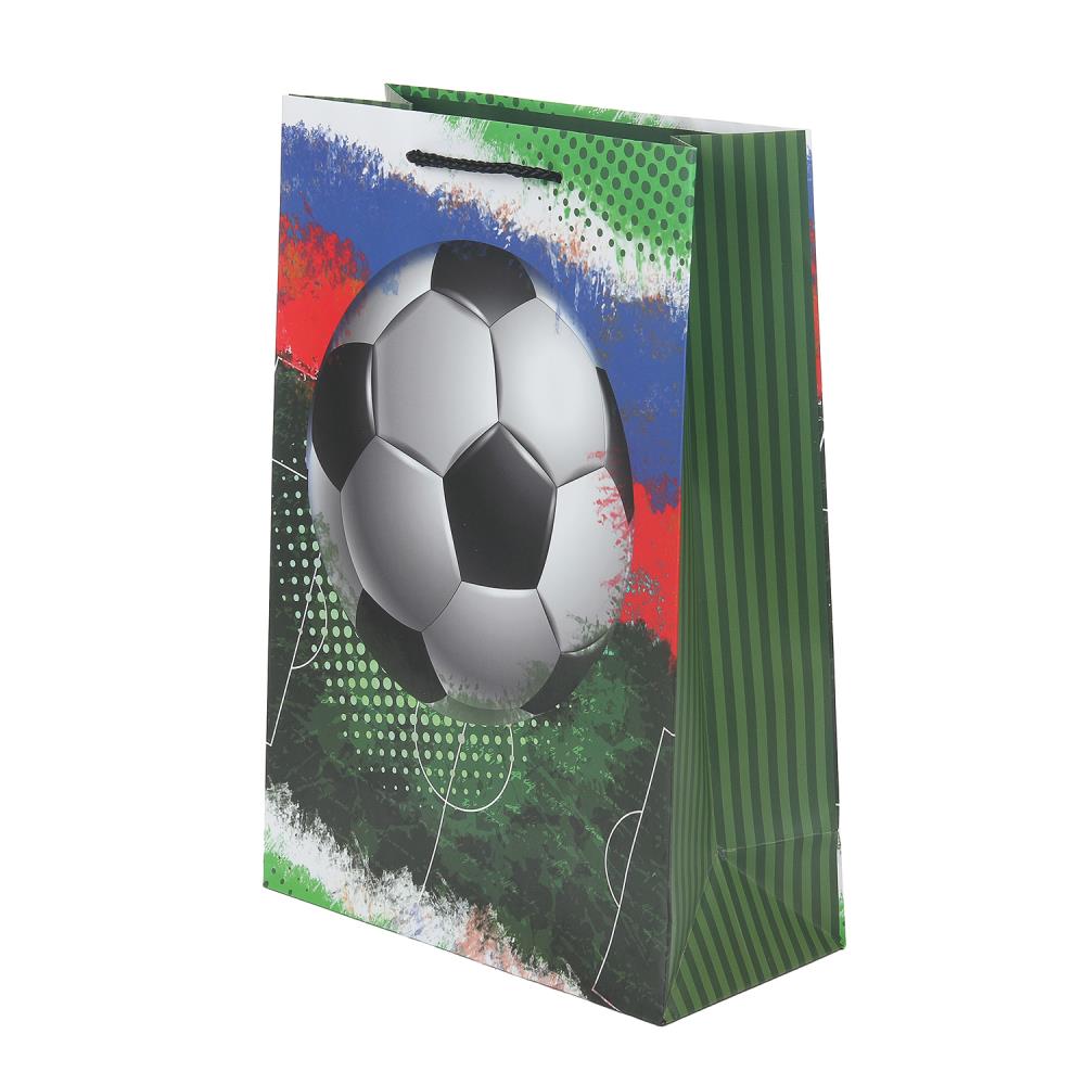 Пакет подарочный матовый ML, "Футбол", 140 гр/м Чудо праздник PML-130224-FB