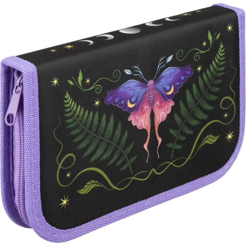 Пенал Комус Класс Сказочный лес, 1 секц. 200x130x20мм, ткань 1906122 П1с-18-