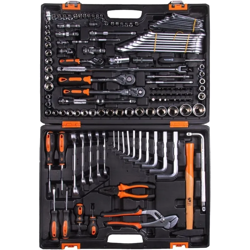 Набор инструментов, 1/2, 1/4, CrV, в кейсе 142 предм Вихрь 73/6/7/13 2168478