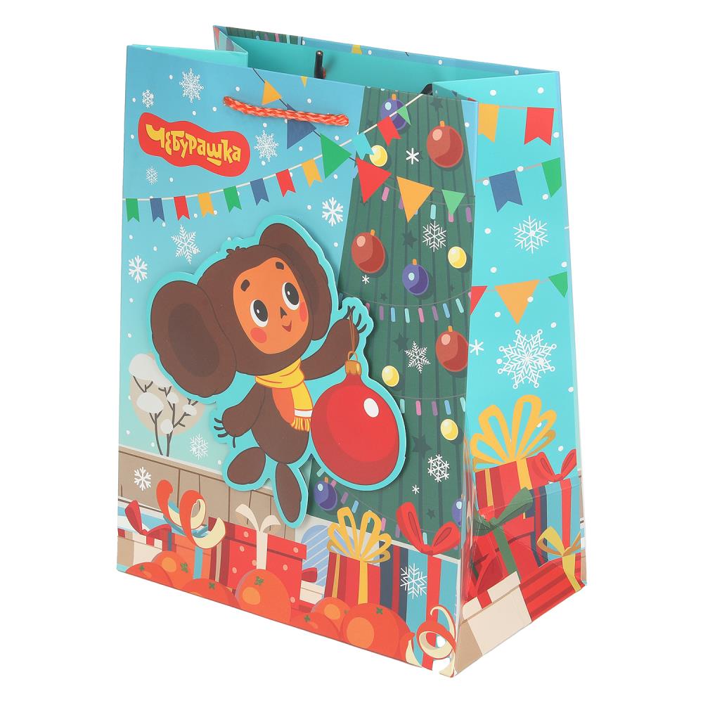 Пакет-аппликация "Союзмультфильм. Чебурашка новогодний", 190 гр/м Чудо праздник PM-130559-CH