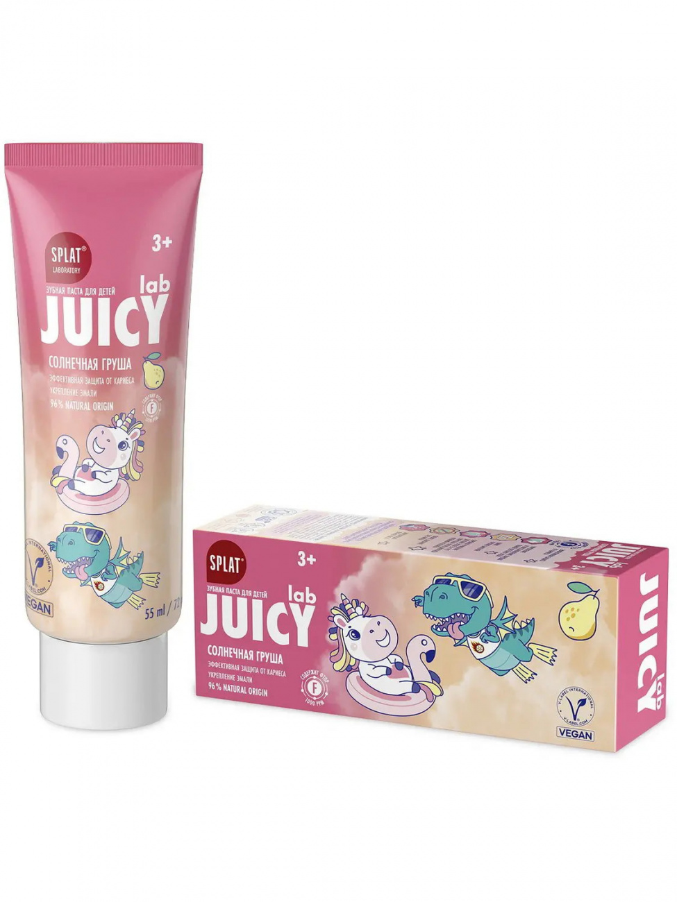 SPLAT Зубная паста JUICY LAB Солнечная грушка 55мл/72 г 7640168938154