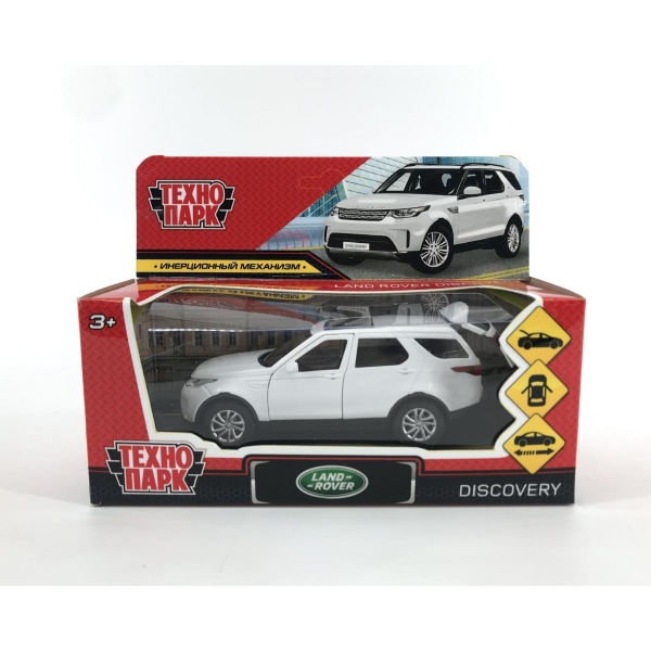 Машина металлическая Лэнд Ровер Дискавери, 12 см. белый, Технопарк DISCOVERY-WT (72)