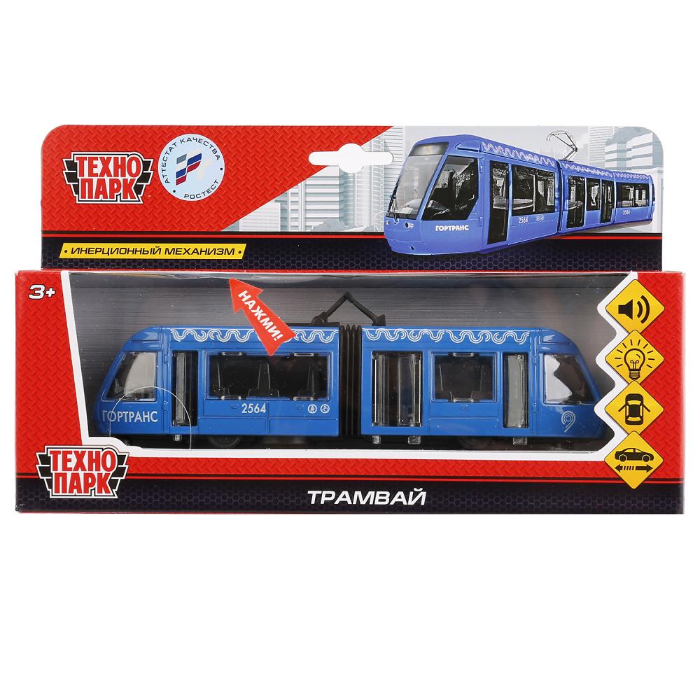Модель металл свет-звук Трамвай, новый, 19 см. Технопарк SB-17-51-WB(IC)