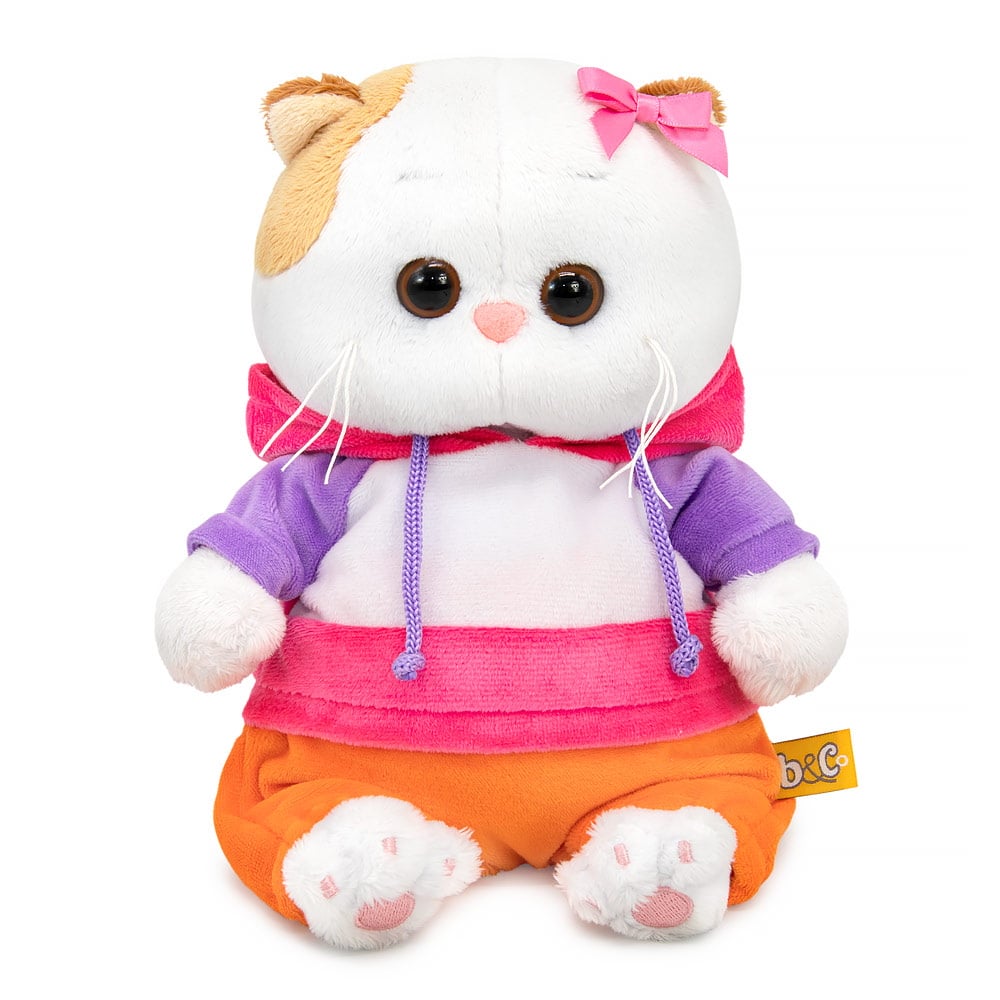 Мягкая игрушка BUDI BASA Кошка Ли-Ли BABY в костюмчике в стиле спорт-шик 18 см LB-153