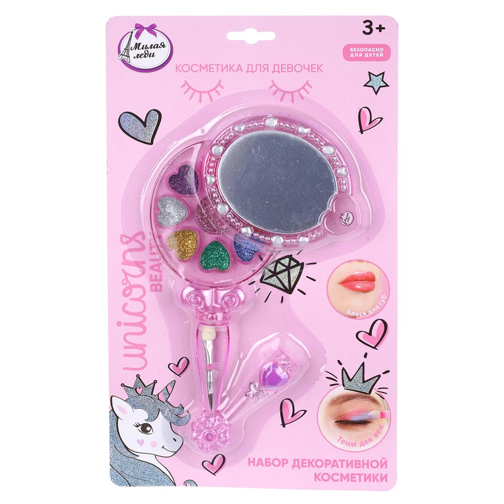Косметика для девочек: тени для век с блестками, блеск для губ Милая Леди 70533I-UNI-ML (144)