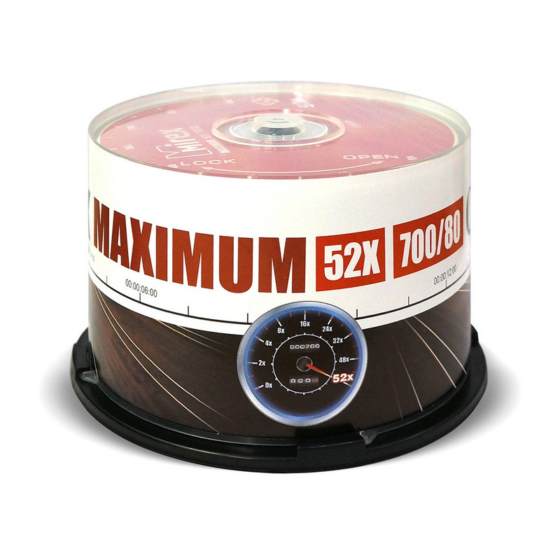 Носители информации CD-R, 52x, Mirex Maximum, Cake/50, UL120052A8B 838853