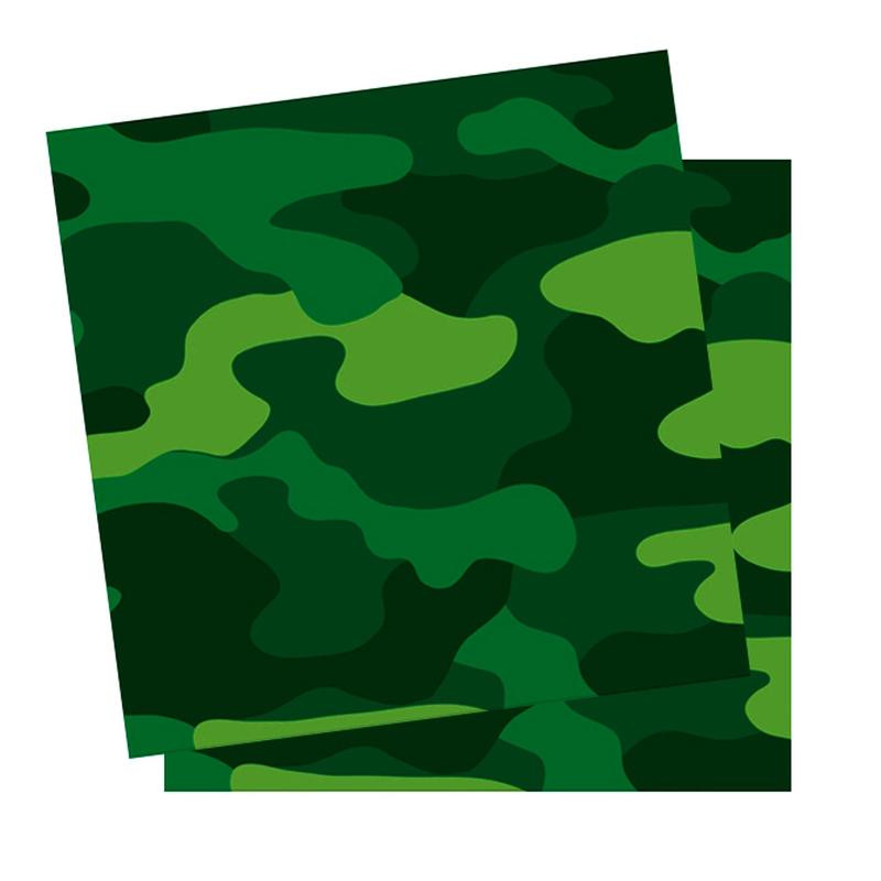 Салфетки бумажные Милитари 33X33см 12шт/уп арт.6046125 Пати Бум 1134221