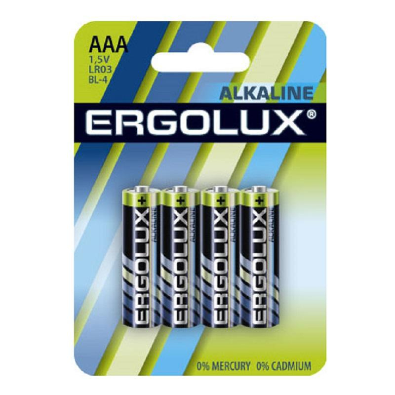 Батарейки Ergolux Alkaline BL4 AAA/LR03 (LR03 BL-4) 4шт/уп 1619505 11744