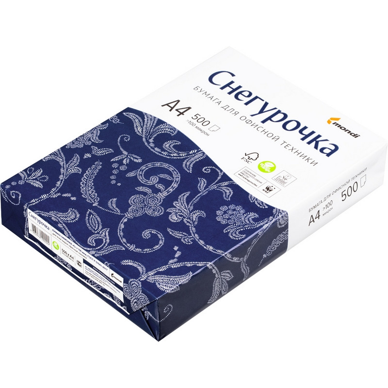 Бумага Снегурочка (А4, марка С, 80 г/кв.м, 500 л) 17623