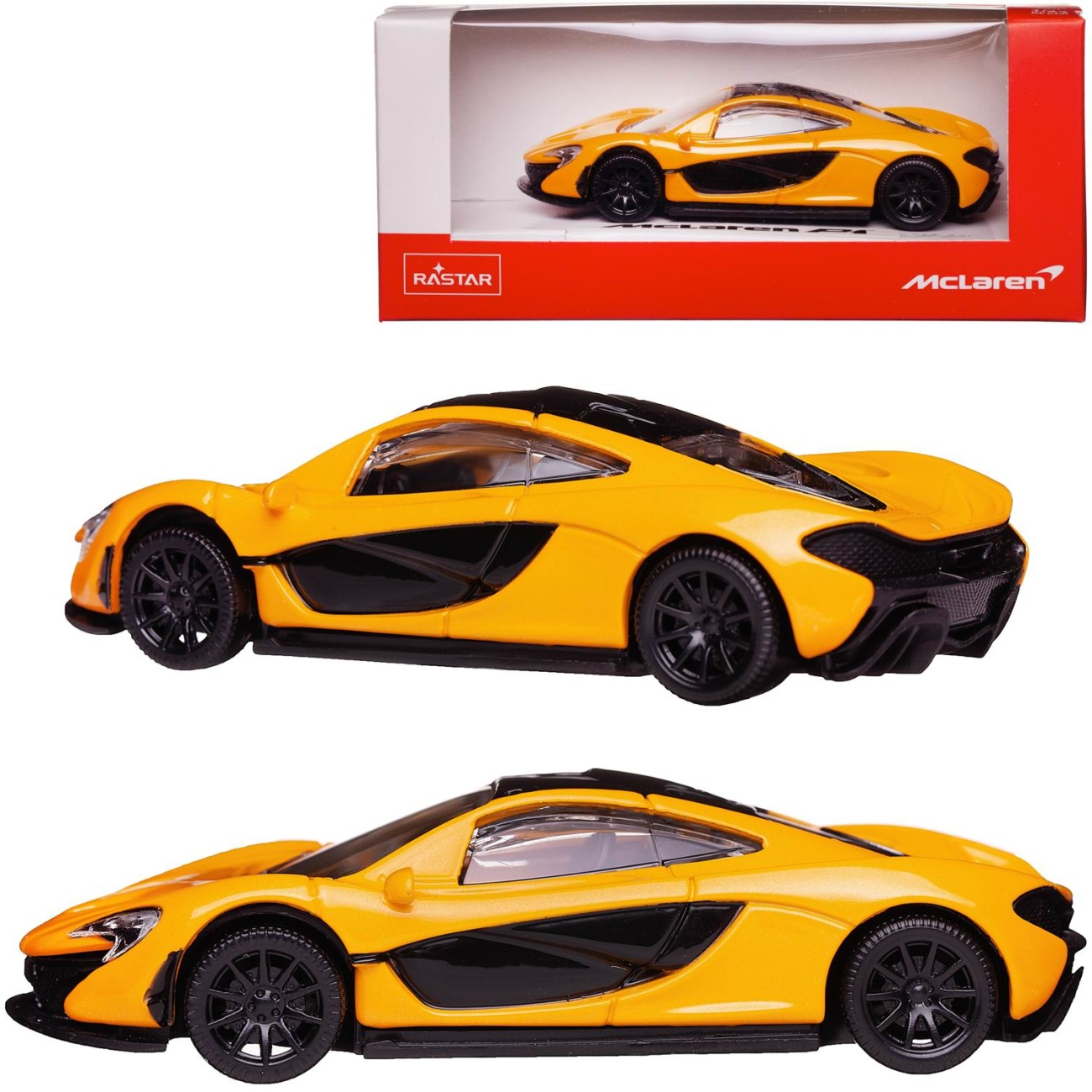 Машина металл 1:43 scale McLaren P1, цвет желтый Rastar 58700Y