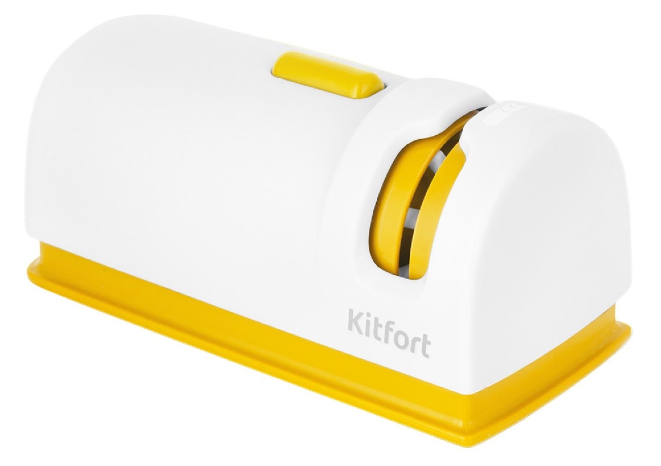 Точилка Kitfort КТ-4068-1 электрическая для ножей бело-желтый 1947812
