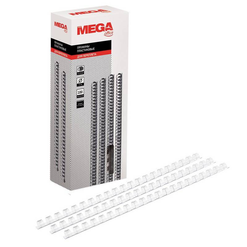 Пружины для переплета пластиковые Promega office 10 мм прозрачные (100 штук в уп) 255084