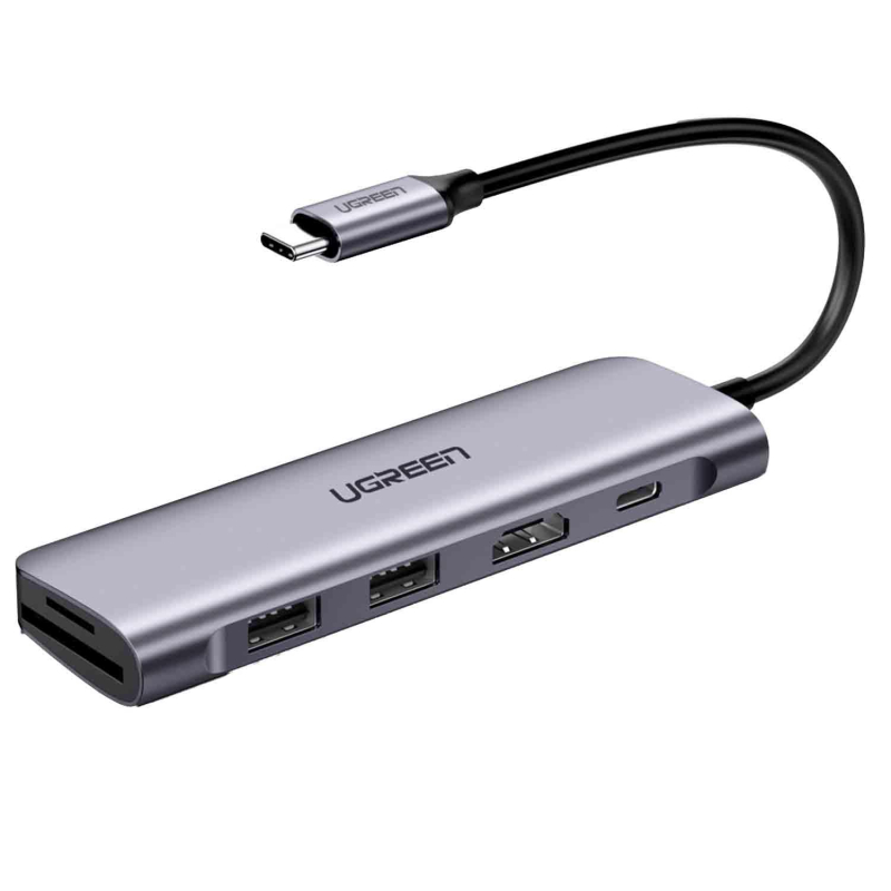 Разветвитель USB UGREEN 6 в 1 , HDMI, 2 x USB 3.0, SD/TF, PD (70411) 1602454