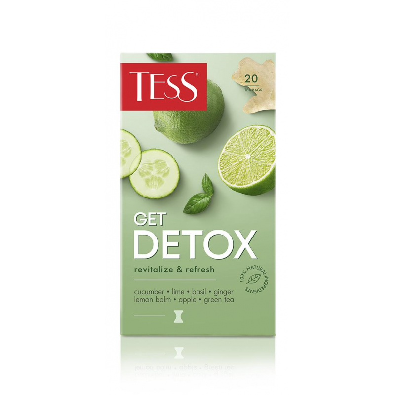 Чай Tess Get Detox зеленый с добавками, 1,5гх20шт/уп 1435149
