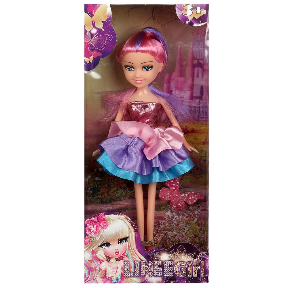 Кукла 23 см, в платье LIKEE GIRL HW6006EB-PINK-LG
