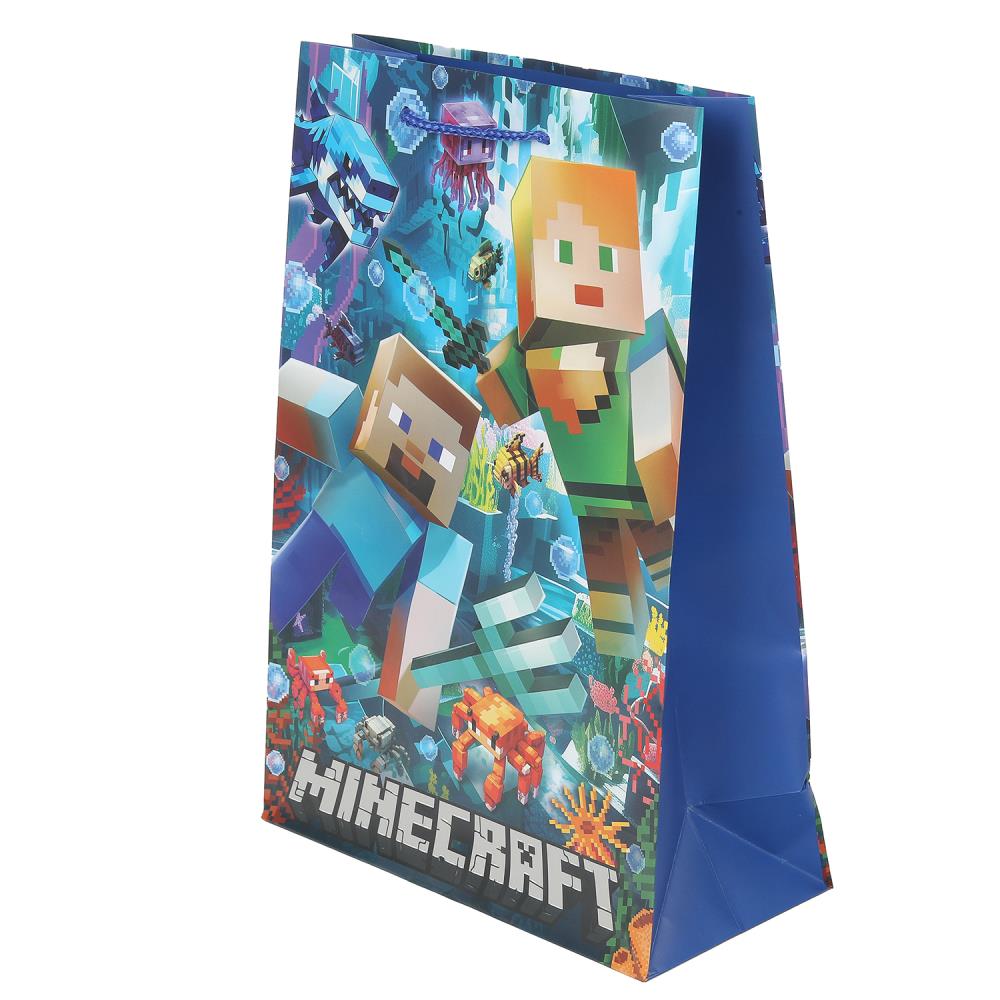 Пакет подарочный матовый ML, "Пиксели в море", 140 гр/м Чудо праздник PML-132594-MN