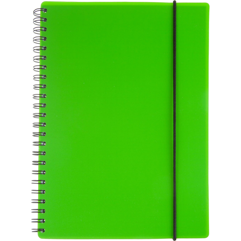 Тетрадь Attache Неон А5 96л, кл.спираль, обл. тонкий пластик, цв.зеленый 1561964