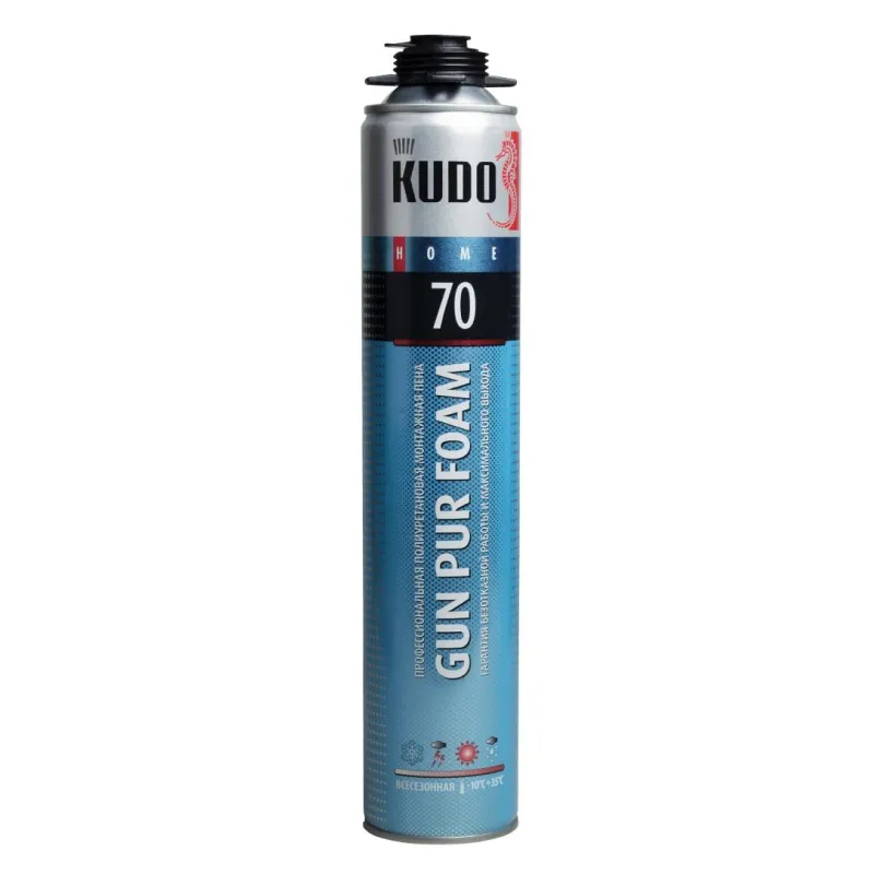 Пена монтажная проф KUDO Home 70, всесезонная, 1000 мл/950 г (229480) 1629444