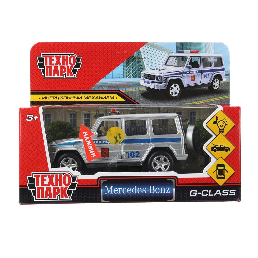 Машина металлическая, свет-звук, "Мерседес-Бенц G-Класс Полиция" 12 см. Технопарк G-СLASS-P-SL (72)
