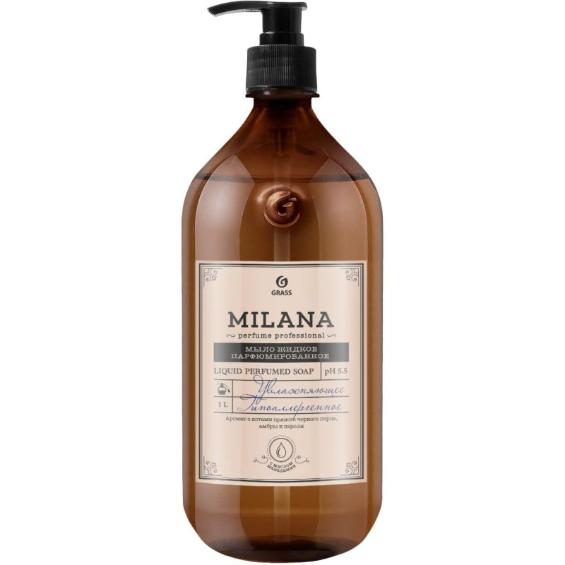 Мыло жидкое парфюмированное Milana Perfume Professional 1л Grass 1850970 125709