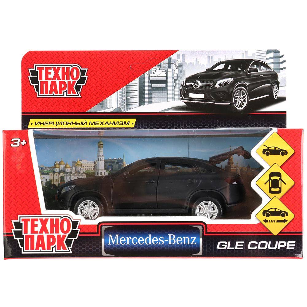 Машина металл. "Mercedes-Benz Gle Coupe матовый черный" 12см, на инерции Технопарк GLE-COUPE-BE