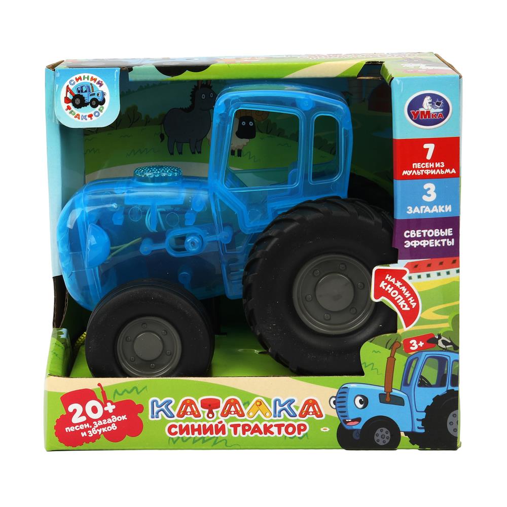 Каталка "Синий Трактор" 20 песен, загадок, звуков, прозрачный пластик, свет УМка HT848-R5 (72)