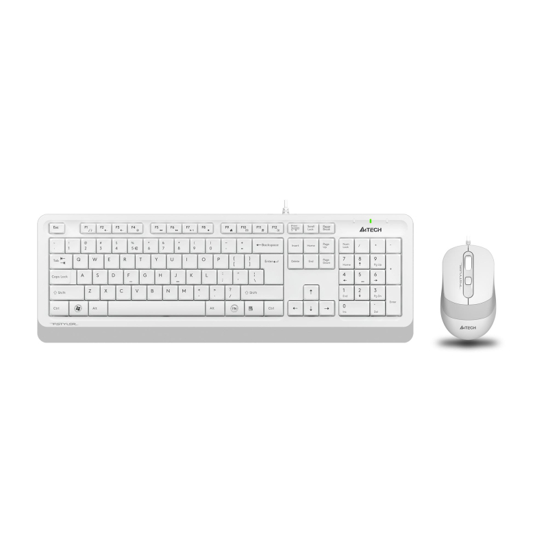 Набор клавиатура+мышь A4Tech Fstyler F1010 клав:бел/сер мышь:бел/сер USB 1791252 F1010 WHITE