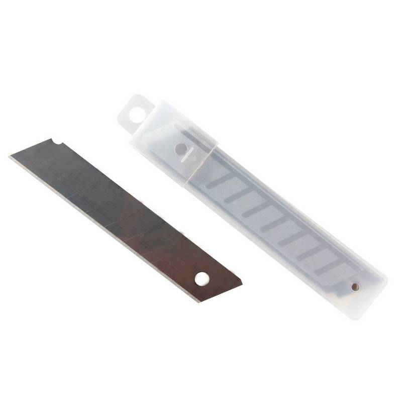 Лезвия сменные для канцелярских ножей 18 мм сегментированные (10 шт в уп) 882896