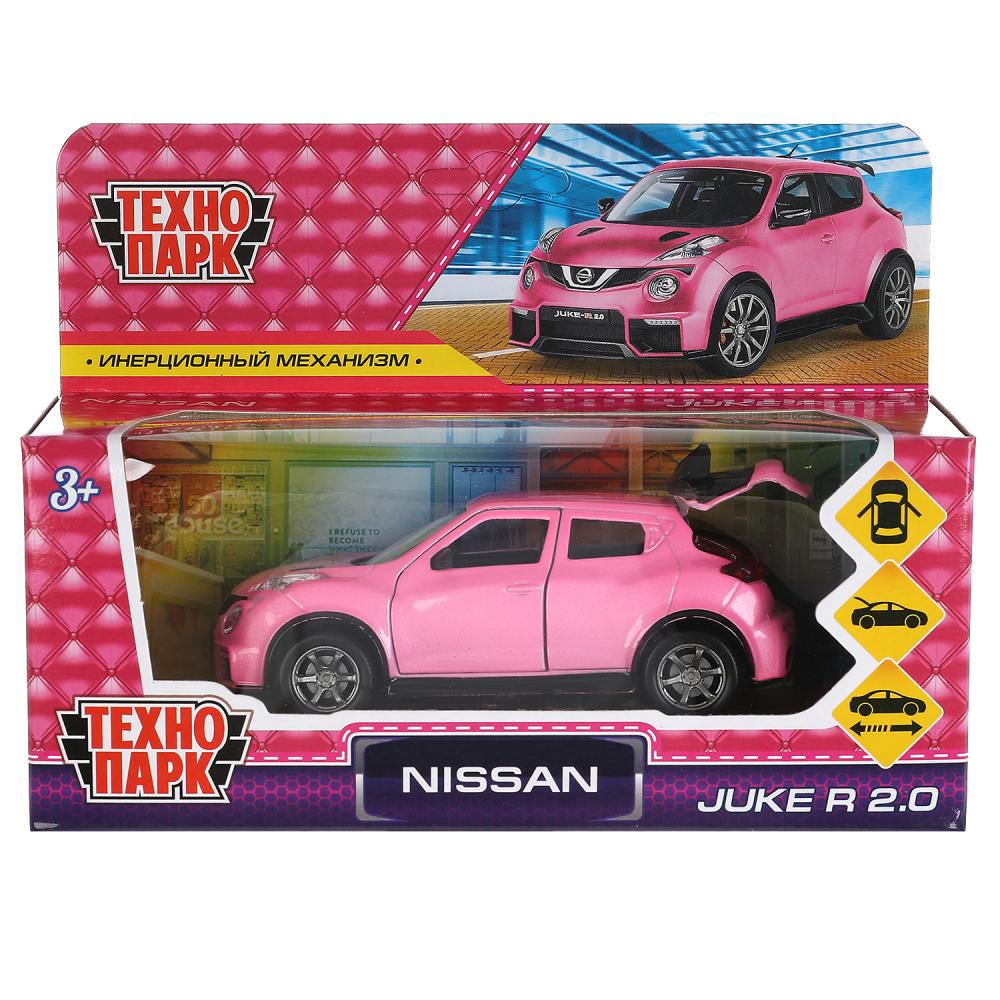 Машина металл Ниссан Джук-R 2.0, 12 см. розовый, Технопарк JUKE-12GRL-WHPI