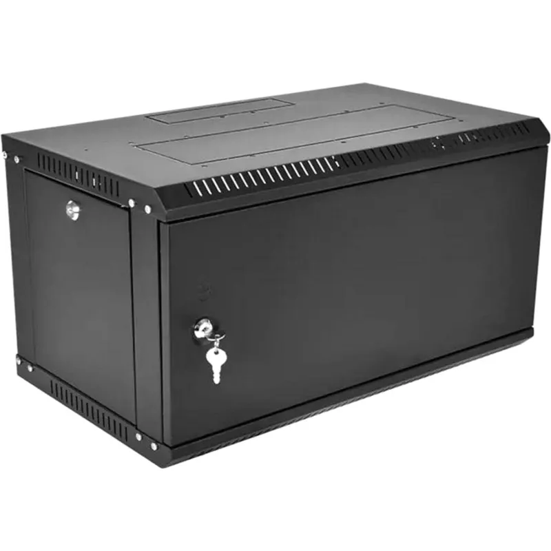 Шкаф настенный телеком. ЦМО разб. 6U(600 x 350) дв.мет.(ШРН-Э-6.350.1-9005) 2112785