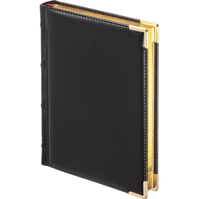 Ежедневник полудатированный Bruno Visconti Boss искусс. кожа A5+ 208 л. черный (145х217 мм) 994601