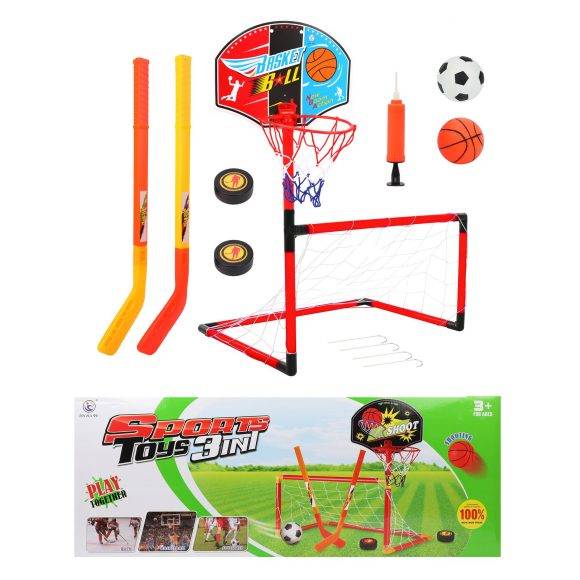 Игра для детей 3 в 1 "Футбол, Баскетбол, Хоккей" Наша Игрушка JY2266C1