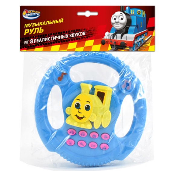 Руль музыкальный Паровозик, звук Играем Вместе ZY839633-R