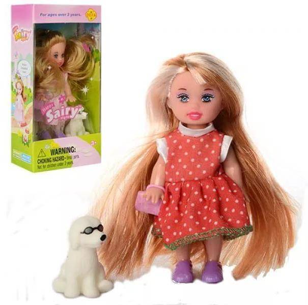 Кукла с собачкой и аксессуарами, 10 см (6 в асс) DEFA 6009d