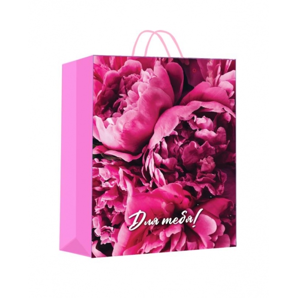 Пакет подарочный размер L, цветы, матовый, Чудо праздник PL-122141-FW1