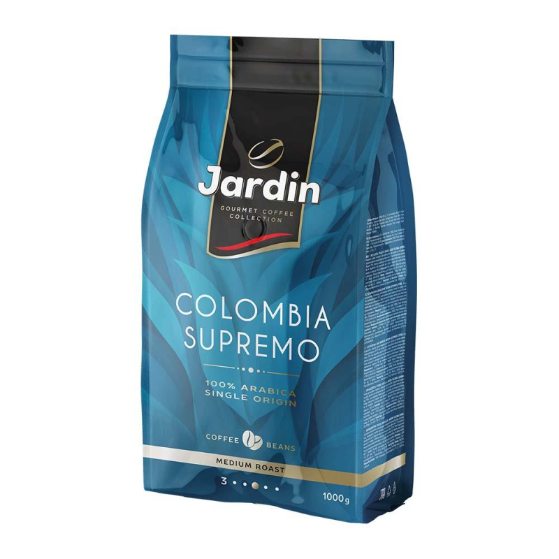 Кофе Jardin Colombia supremo в зернах, 1кг, 0605-06 330483