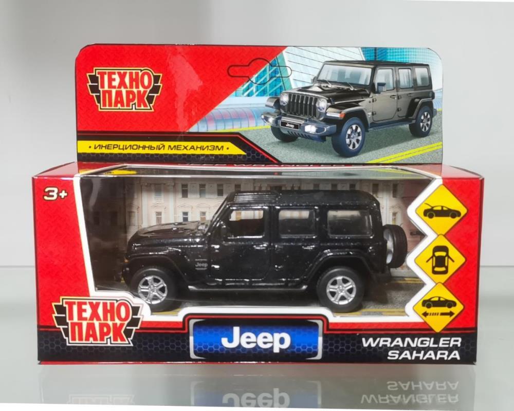 Машина металлическая Джип Вранглер Сахара, 12 см. черный, Технопарк SAHARA5D-12-BK (72)