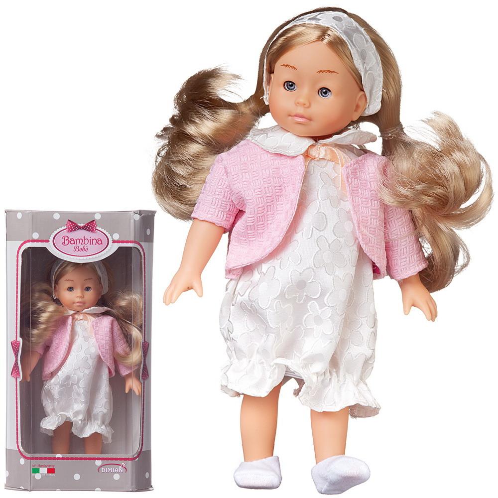 Кукла Dimian Bambina Bebe в белом платье и розовом жакете, 20 см BD1652-M37/w(4)