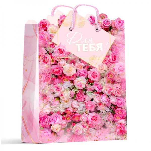Пакет подарочный фигурная вырубка, цветы, размер Xl Чудо праздник PXLF-117660-FW2