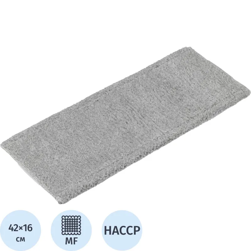 Насадка МОП микроволоконный серый (крепление карман-язык) 40 см Росмоп 2240080 NMMG-40-RS