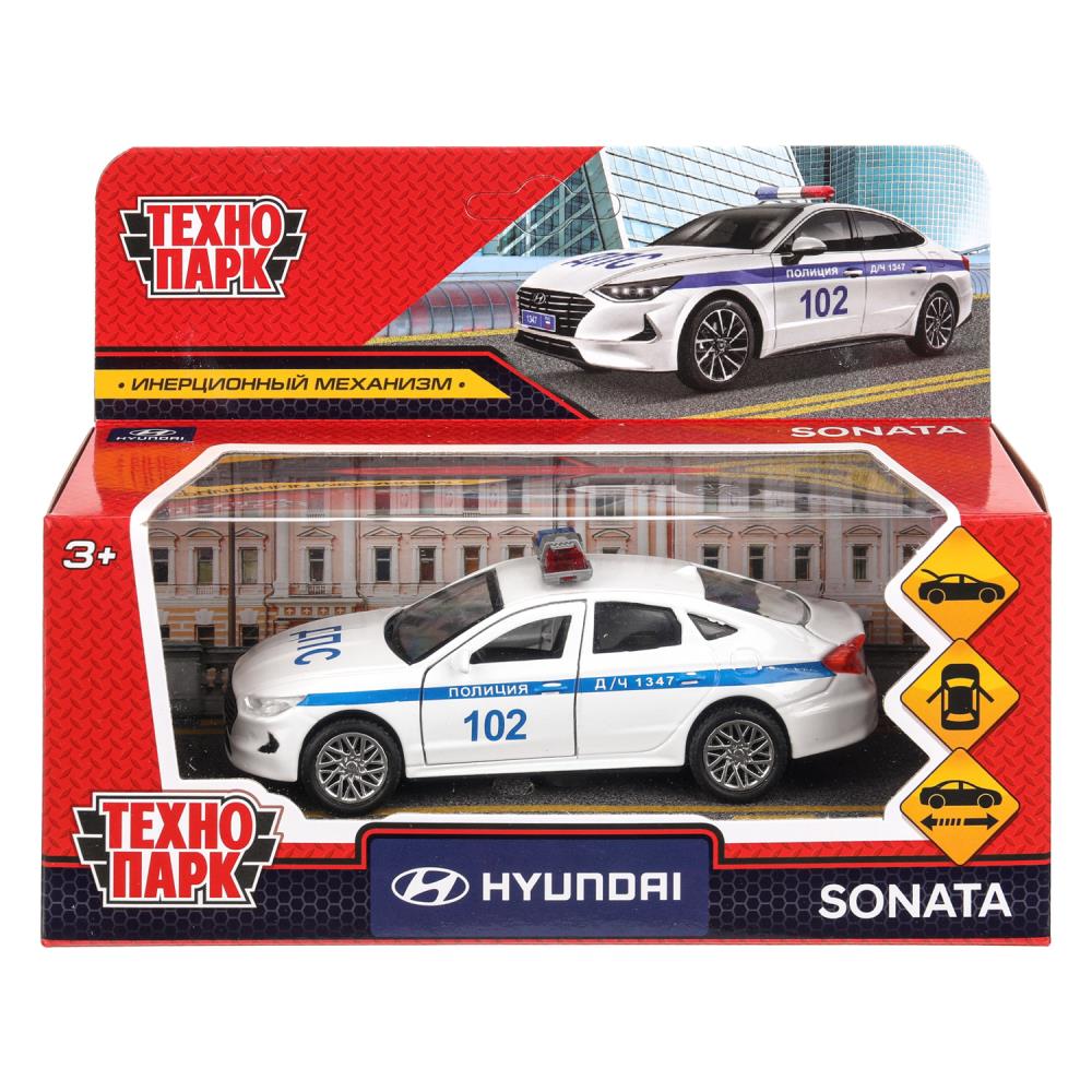 Машина Хюндай Соната Полиция, 12 см, белый Технопарк SONATA-12POL-WH (72)