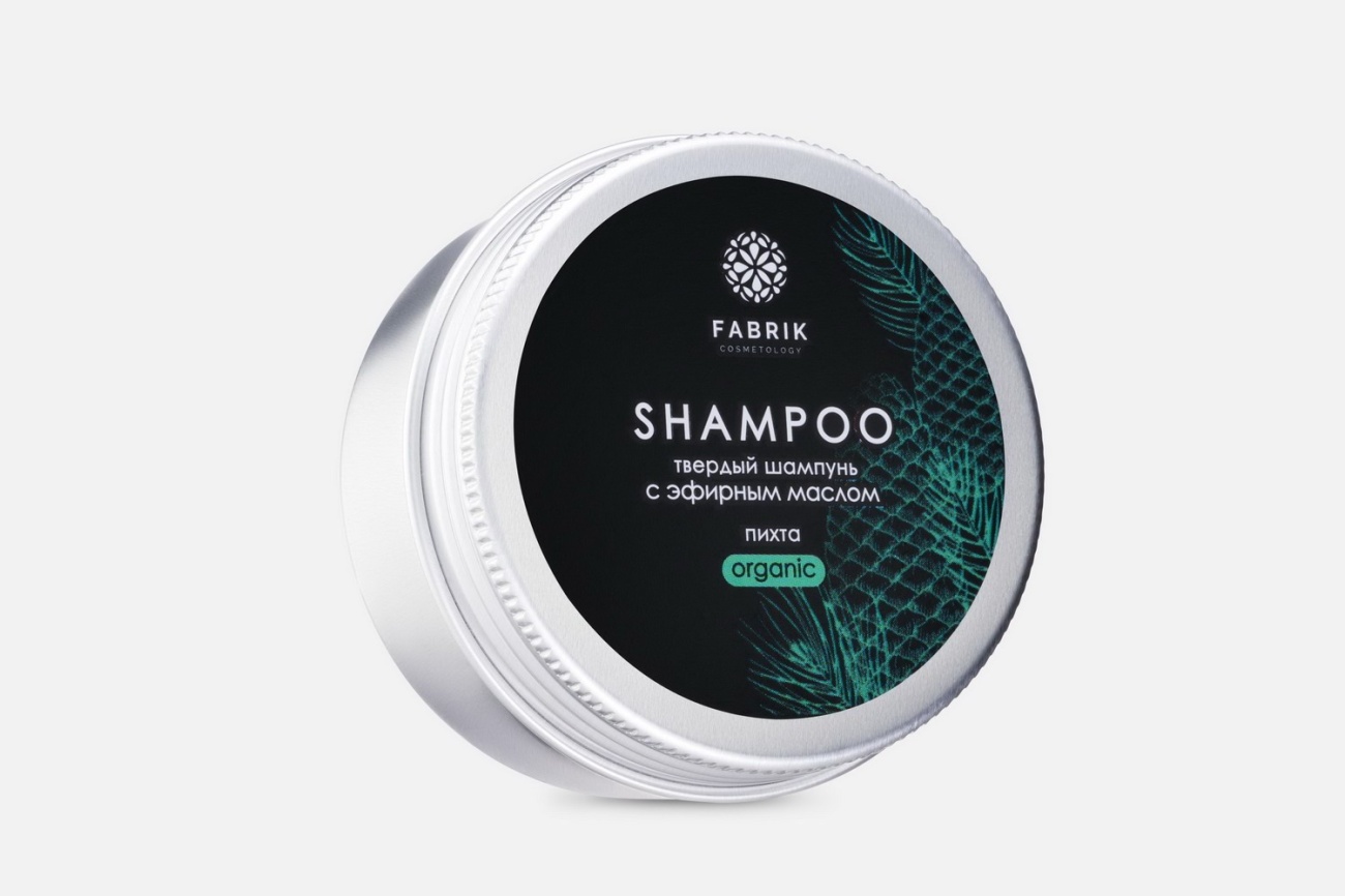 Шампунь для волос Fabrik Cosmetology Твердый Пихта ALU с эфирным маслом 55 г 4631141747385