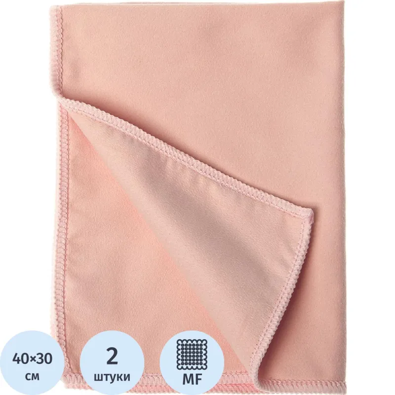 Салфетка хозяйственная HQ Profiline д/глян пов 30х40см 170г/м2 красн 2шт/уп 1577476 75610